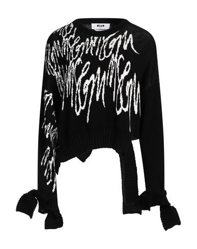 Shop Msgm Woman Sweater Black Size M Cotton