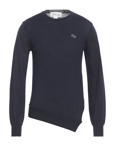 Shop Lacoste X Comme Des Garçons Shirt Man Sweater Midnight Blue Size Xl Wool