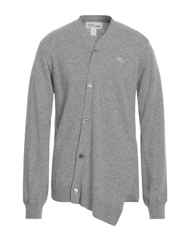 Shop Lacoste X Comme Des Garçons Shirt Man Cardigan Light Grey Size Xl Wool