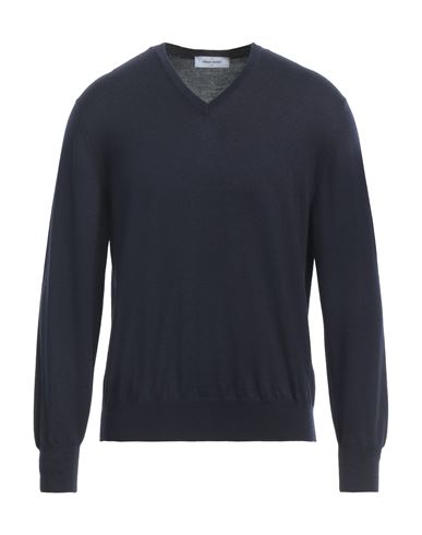Shop Gran Sasso Man Sweater Midnight Blue Size 44 Wool