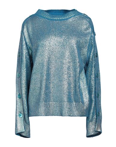 Circus Hotel Woman Sweater Blue Size 8 Acrylic, Wool, Alpaca Wool