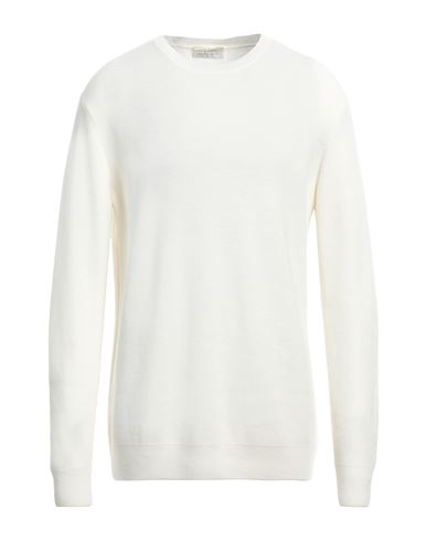 Shop Filippo De Laurentiis Man Sweater Ivory Size 48 Merino Wool In White