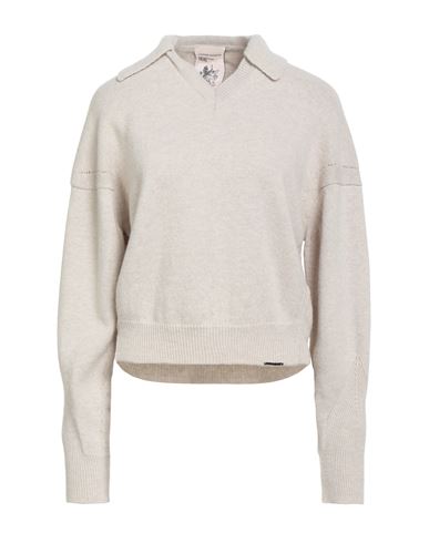Semicouture Woman Sweater Beige Size S Wool, Polyamide In Gray