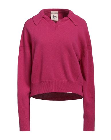 Shop Semicouture Woman Sweater Fuchsia Size L Wool, Polyamide In Pink
