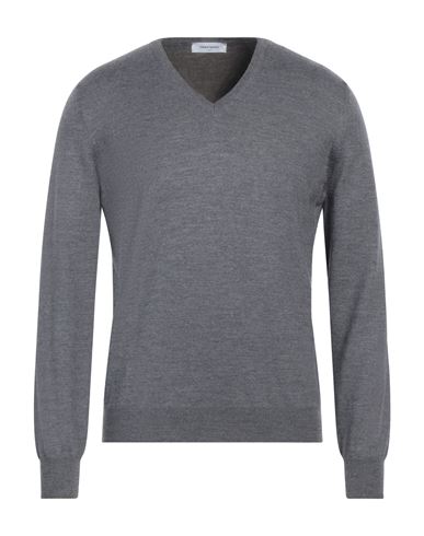 Gran Sasso Man Sweater Lead Size 48 Virgin Wool In Grey