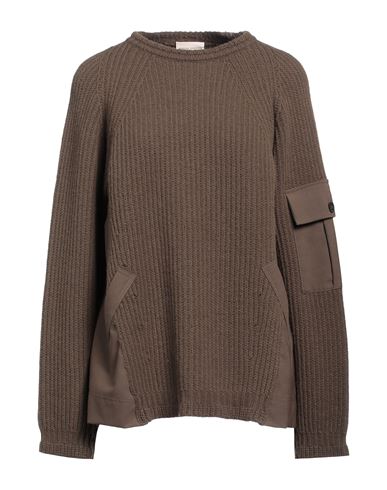 Semicouture Woman Sweater Cocoa Size M Wool, Polyamide, Polyester, Virgin Wool, Elastane In Neutral