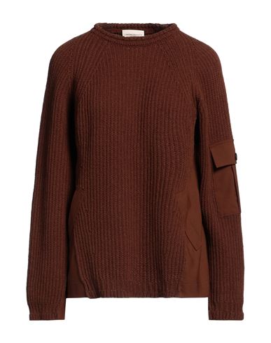 Shop Semicouture Woman Sweater Brown Size M Wool, Polyamide, Polyester, Virgin Wool, Elastane