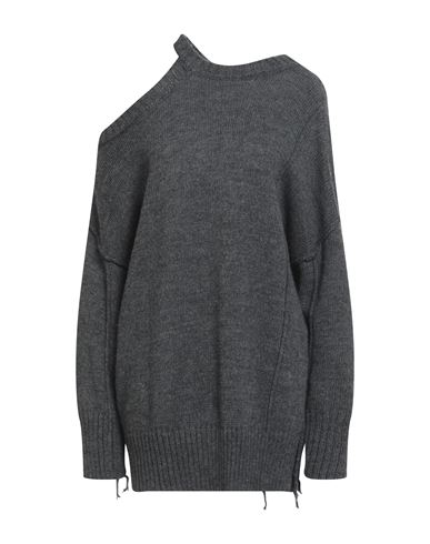 8pm Woman Sweater Steel Grey Size M Acrylic, Alpaca Wool, Wool, Viscose In Gray