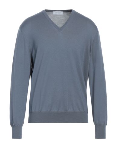 Gran Sasso Man Sweater Pastel Blue Size 48 Virgin Wool