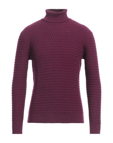 Shop Kangra Man Turtleneck Purple Size 44 Wool, Silk, Cashmere