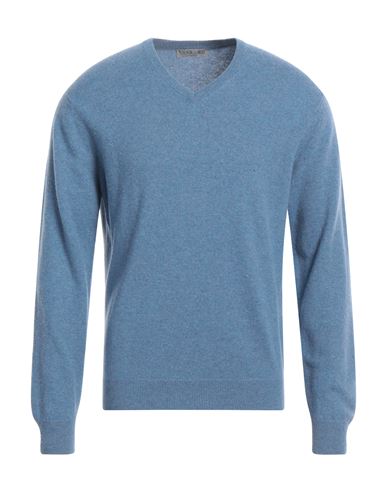 Florentine Flowers Man Sweater Light Blue Size L Cashmere