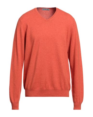 Florentine Flowers Man Sweater Orange Size Xxl Cashmere