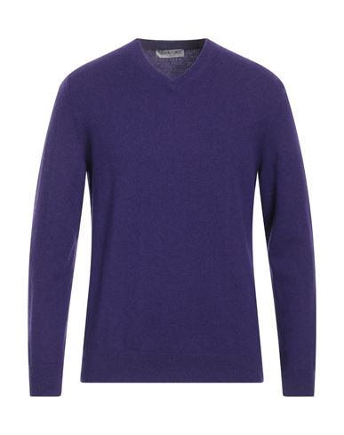 Man Sweater Slate blue Size 44 Cotton, Wool