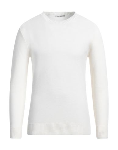 Shop Kangra Man Sweater Ivory Size 44 Merino Wool In White