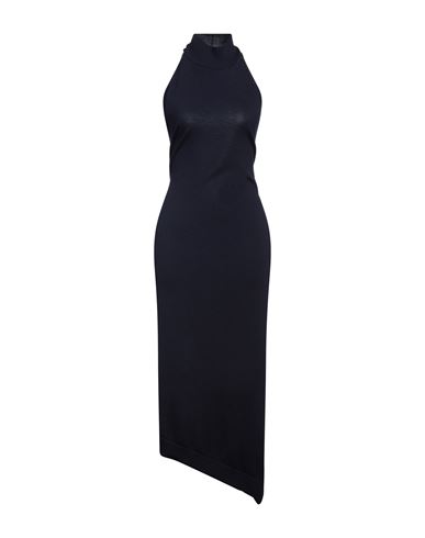 Shop Fendi Woman Midi Dress Midnight Blue Size 6 Wool, Polyamide, Elastane