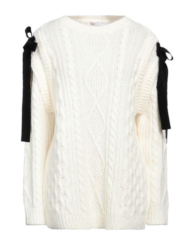Red Valentino Woman Sweater White Size L Acrylic, Mohair Wool, Polyamide, Polyester, Cotton