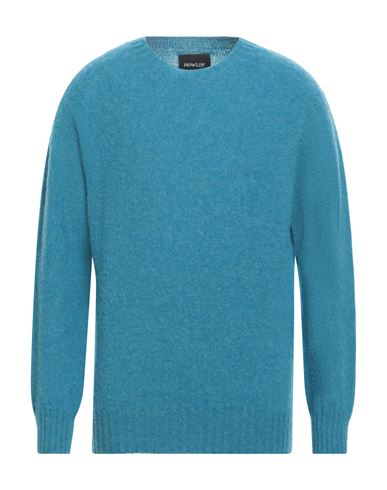 Shop Howlin' Man Sweater Azure Size L Wool In Blue