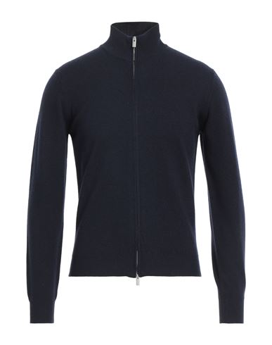 Filippo De Laurentiis Man Cardigan Midnight Blue Size 48 Merino Wool, Cashmere