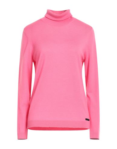 Rollkragenpullover Damen Fuchsia M Damen