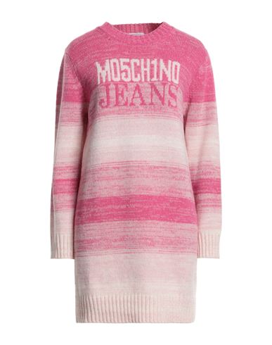 Moschino Jeans Woman Mini Dress Fuchsia Size S Wool, Polyamide