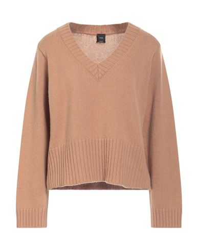 Pinko Woman Sweater Camel Size M Wool, Cashmere In Beige