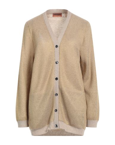 Missoni Woman Cardigan Sand Size 4 Cashmere, Polyester In Brown