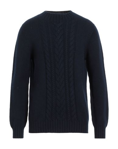 Shop Gran Sasso Man Sweater Navy Blue Size 44 Virgin Wool