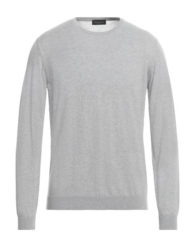 Roberto Collina Man Sweater Light Grey Size 44 Cotton