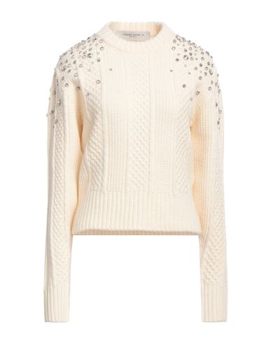 Shop Golden Goose Woman Sweater Cream Size L Virgin Wool In White