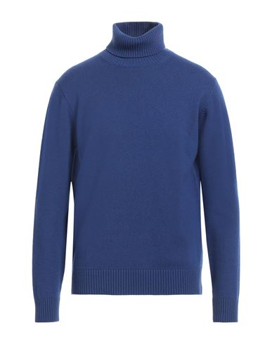 Kangra Man Turtleneck Blue Size 46 Wool, Cashmere