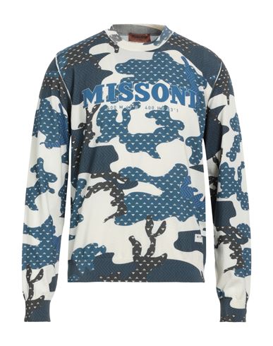 Missoni Man Sweater Blue Size 42 Cotton, Polyamide