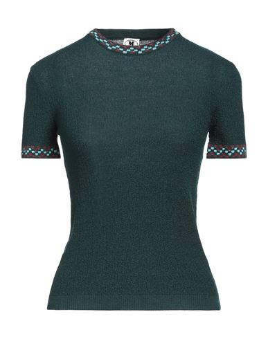 Shop M Missoni Woman Sweater Dark Green Size 8 Wool, Viscose, Polyamide
