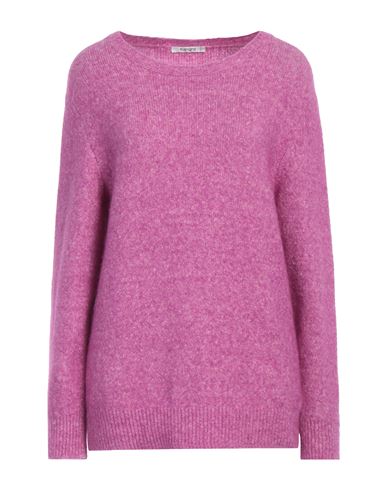 Shop Kangra Woman Sweater Fuchsia Size 12 Alpaca Wool, Cotton, Polyamide, Wool, Elastane In Pink