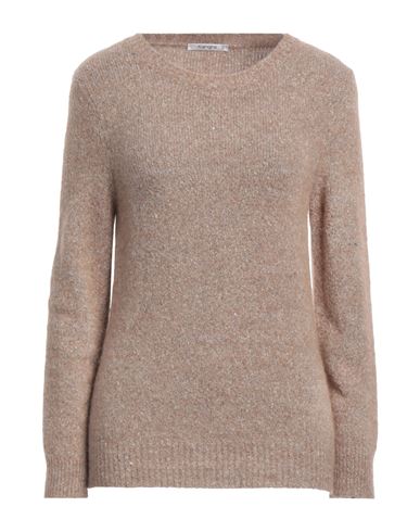 Kangra Woman Sweater Camel Size 10 Alpaca Wool, Cotton, Polyamide, Wool, Elastane In Brown
