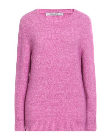 Kangra Woman Sweater Magenta Size 12 Alpaca Wool, Cotton, Polyamide, Wool, Elastane In Pink