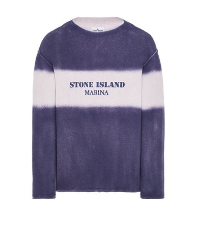 STONE ISLAND STONE ISLAND TRICOT BLEU COTON
