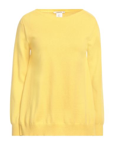 Kangra Woman Sweater Yellow Size 12 Wool, Silk, Cashmere