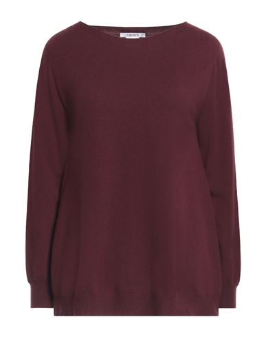 Kangra Woman Sweater Burgundy Size 8 Wool, Silk, Cashmere In Purple