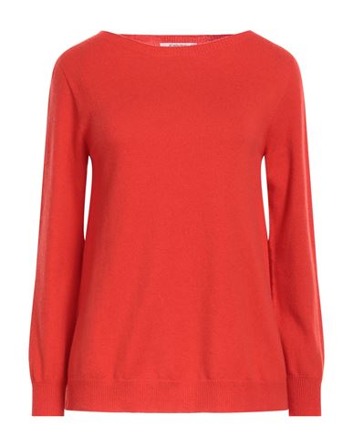 Kangra Woman Sweater Tomato Red Size 10 Wool, Silk, Cashmere