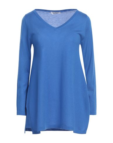 Kangra Woman Sweater Azure Size 6 Silk, Cashmere In Blue