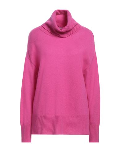 Be You By Geraldine Alasio Woman Turtleneck Fuchsia Size S Cashmere In Pink