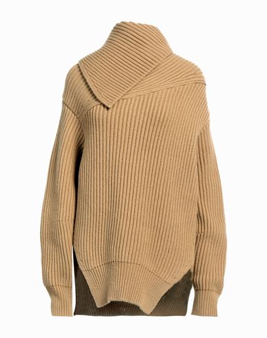 Jil Sander Woman Turtleneck Camel Size 6 Wool In Beige