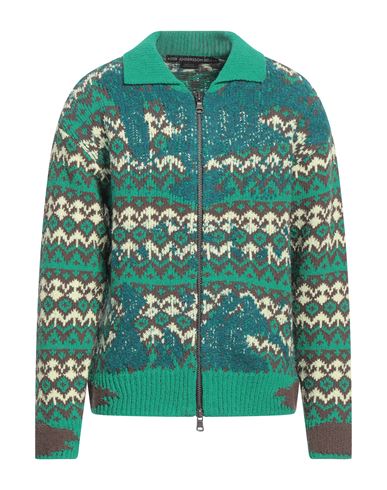 Shop Andersson Bell Man Cardigan Green Size L Acrylic, Nylon, Wool, Cotton