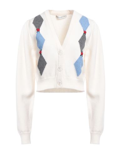 Shop Alessandra Rich Woman Cardigan Off White Size 4 Wool