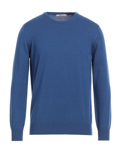 Kangra Man Sweater Blue Size 44 Wool, Silk, Cashmere