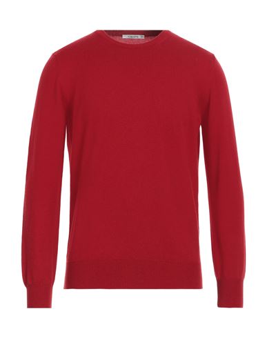 Kangra Man Sweater Brick Red Size 46 Wool, Silk, Cashmere