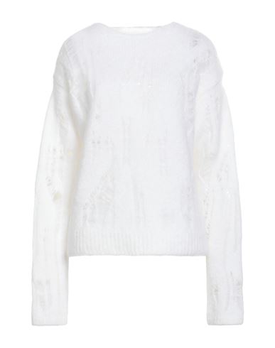 Ramael Woman Sweater White Size S Mohair Wool, Polyamide, Wool, Elastane In White