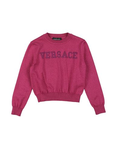 Shop Versace Young Toddler Girl Sweater Fuchsia Size 6 Acetate, Polyimide, Polyester, Elastane In Pink