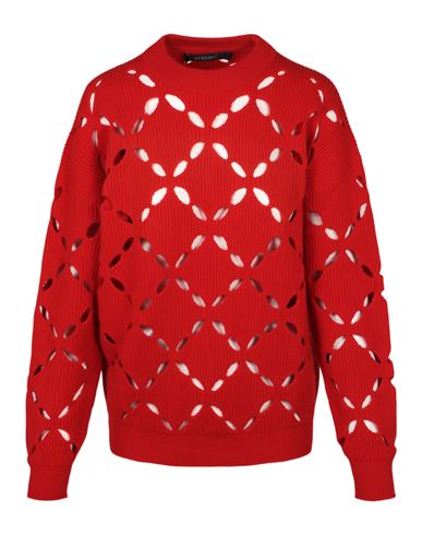 Shop Versace Wool Cutout Sweater Woman Sweater Red Size 6 Wool