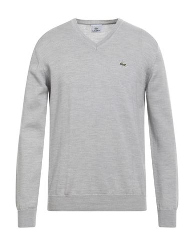 Lacoste Man Sweater Grey Size 5 Virgin Wool